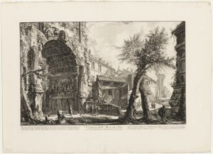 Uitzicht op de Boog van Titus, uit Vedute di Roma
