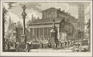 Uitzicht op de Basiliek van S. Lorenzo fuori delle Mura [S. Lorenzo buiten de Muren], uit Zichten van Rome door Giovanni Battista Piranesi