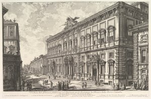 Uitzicht op het Palazzo della Consulta op de Quirinal met het Pauselijk Secretariaat