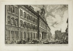Zicht op het Palazzo di Montecitorio, uit Zichten van Rome