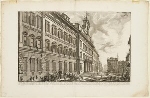 Zicht op het Palazzo di Montecitorio, uit Zichten van Rome door Giovanni Battista Piranesi