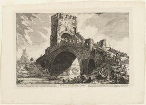 Uitzicht op de Ponte Salario, uit Zichten van Rome