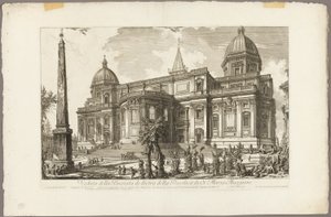 Uitzicht op de achteringang van de Basiliek van S. Maria Maggiore, uit 