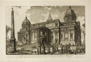 Achteringang van de Basiliek van S. Maria Maggiore, uit Zichten van Rome door Giovanni Battista Piranesi