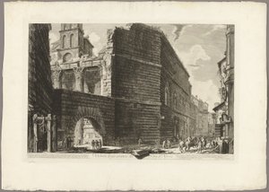Uitzicht op de overblijfselen van het Forum van Nerva, uit Zichten van Rome door Giovanni Battista Piranesi