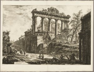 Zicht op de Zogenaamde Tempel van Concordia, uit Zichten van Rome