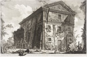 Uitzicht op de Tempel van Bacchus, 1760-78 door Giovanni Battista Piranesi