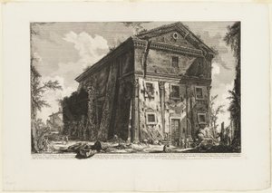 Uitzicht op de Tempel van Bacchus, nu de kerk van S. Urbano, twee mijl van Rome, voorbij de Porta S. Sebastiano, uit Zichten van Rome door Giovanni Battista Piranesi