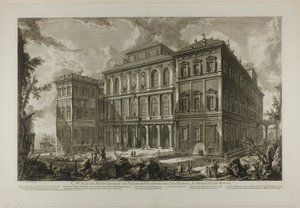 Uitzicht op het paleis van de illustere familie Barberini op de Quirinal-heuvel, ontworpen door Cavaliere Bernini, uit Zichten op Rome