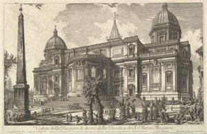 Achteringang van de Basiliek van S. Maria Maggiore, uit Veduta di Roma door Giovanni Battista Piranesi