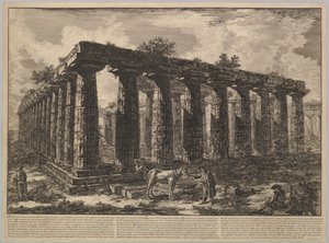 Uitzicht met de Resten van een Grote Omheining van Kolommen, ca. 1748