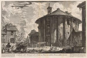 Zichten van Rome: Tempel van Cybele door Giovanni Battista Piranesi