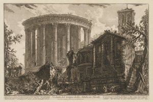 Zichten van Rome: Tempel van de Sibylle in Tivoli