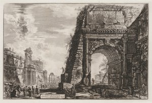 Gezichten van Rome: De Boog van Titus, 1776 door Giovanni Battista Piranesi