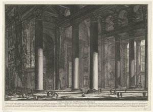 Voorportaal van het Pantheon te Rome door Giovanni Battista Piranesi