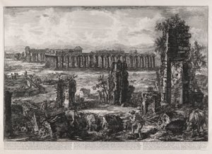 Vu? de ce qui reste encore des Murs A. de l door Giovanni Battista Piranesi