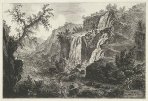 Watervallen te Tivoli door Giovanni Battista Piranesi