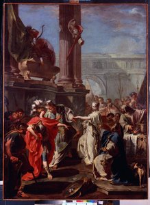 Het offer van Polyxena door Giovanni Battista Pittoni