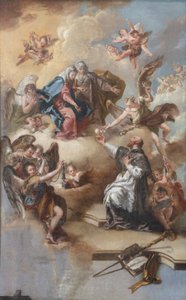 De oprichting van de orde van de zusters van de visitatie door Giovanni Battista Pittoni