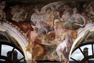 Parnassus, detail (decoratief schema in de Galerie van Frans I)
