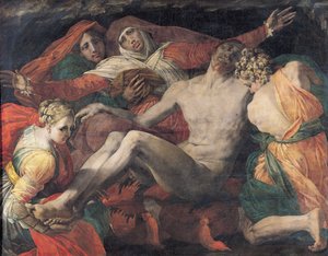 Pieta, 1530-35 door Giovanni Battista Rosso Fiorentino