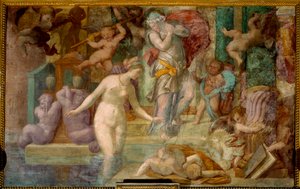 School van Fontainebleau: Venus bij de fontein door Giovanni Battista Rosso Fiorentino