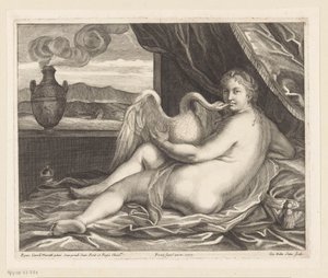 Leda en de zwaan door Giovanni Battista Sintes