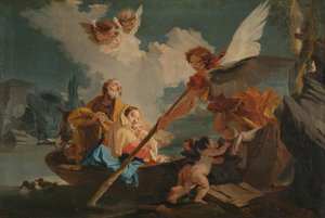 Vlucht naar Egypte door Giovanni Battista Tiepolo (follower of)