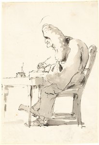 Een Venetiaanse Advocaat aan Zijn Bureau door Giovanni Battista Tiepolo