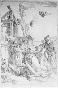 Aanbidding der wijzen, ca. 1753 door Giovanni Battista Tiepolo