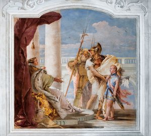 Aeneas Presenteert Cupido, Vermomd als Ascanius, aan Dido, uit de Kamer van de Aeneis in de Palazzina