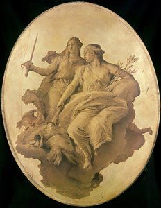 Allegorie van Vrede en Gerechtigheid door Giovanni Battista Tiepolo