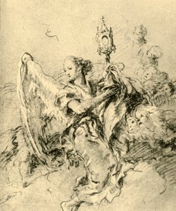Engel met monstrans, 1767-1769, 1928 door Giovanni Battista Tiepolo