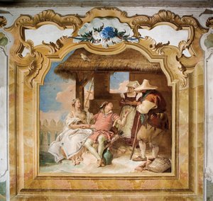 Angelica en Medoro Nemen Afscheid van de Boeren, uit de Kamer van Orlando Furioso in de Palazzina