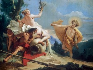Apollo achtervolgt Daphne