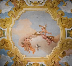 Plafond van de Kamer van Orlando Furioso in de Palazzina door Giovanni Battista Tiepolo
