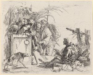 De dood geeft audiëntie door Giovanni Battista Tiepolo