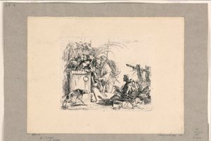 De dood geeft audiëntie, uit de Vari Capricci door Giovanni Battista Tiepolo
