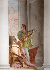Detail van de Griekse Vloot in Aulis, van de Entreehal in de Palazzina, 1757 door Giovanni Battista Tiepolo