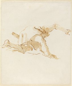 Figuur op een wolk door Giovanni Battista Tiepolo