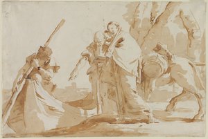 Vlucht naar Egypte: De Inscheping van de Heilige Familie door Giovanni Battista Tiepolo
