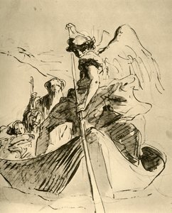 Vlucht naar Egypte, midden 18e eeuw, 1928 door Giovanni Battista Tiepolo