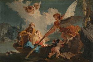 Vlucht naar Egypte. 1750-1810 door Giovanni Battista Tiepolo