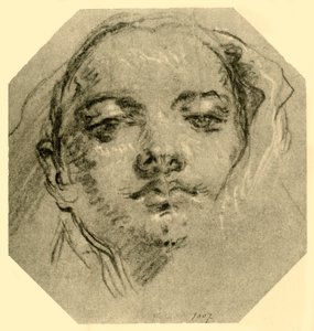 Hoofd van een vrouw, ca. 1739-ca. 1744, 1928 door Giovanni Battista Tiepolo
