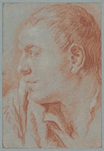 Hoofd van een Jonge Man in Profiel door Giovanni Battista Tiepolo