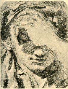 Hoofd van een jonge vrouw door Giovanni Battista Tiepolo