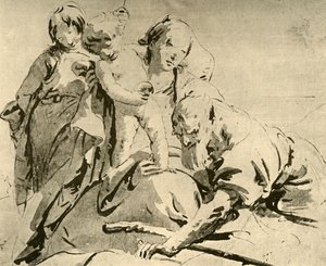Heilige Familie door Giovanni Battista Tiepolo