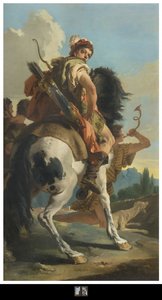 Jager te paard, 1718-30 door Giovanni Battista Tiepolo