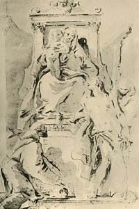 Madonna op de Troon met Heiligen, midden 18e eeuw, 1928 door Giovanni Battista Tiepolo