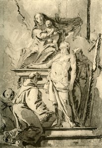 Madonna op de troon met heiligen door Giovanni Battista Tiepolo